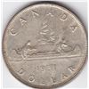 Image 1 : 1951 Canada Silver $1 Dollar Coin - SML, EF-45
