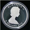 Image 2 : 2013 Canada $5 Fine Silver - 25 Years of the Maple Leaf