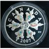 Image 1 : 2007 Canada $20 Fine Silver Coin Crystal Snowflake