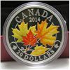 Image 1 : 2014 Canada $20 Fine Silver Coin - Majestic Maple Leaves (with Colour)