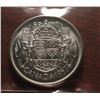 Image 2 : 1957 Canada ICCS Graded Silver 50-Cent Half Dollar Coin - MS-65