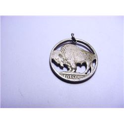 CUT OUT BUFFALO NICKEL PENDANT