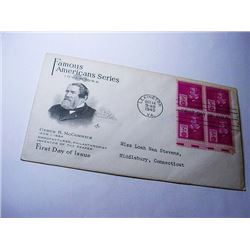 1940 CYRUS McCORMICK FIRST DAY COVER