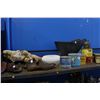 Image 2 : SHELF LOT OF ASSORTED ANTIQUES INC. COPPER COOKWARE, TOBACCO, AND MORE