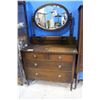 Image 1 : ANTIQUE WOOD DRESSER WITH MIRROR