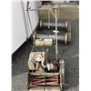 Image 1 : ANTIQUE ATCO GAS POWERED  LAWN MOWER AND PAIR OF TRACK ROLLERS