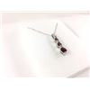 Image 2 : GARNET AND DIAMOND JOURNEY NECKLACE, 1.90CT GARNETS AND 3 DIAMONDS, INCLUDES $400 CERTIFICATE