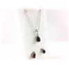 Image 2 : NEW GARNET AND DIAMOND RING EARRING AND NECKLACE SET, 1.80CT, INCLUDES $400 CERTIFICATE