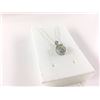 Image 2 : GREEN AMETHYST AND DIAMOND NECKLACE SET, 1.75CT STERLING SILVER, INCLUDES $325 CERTIFICATE