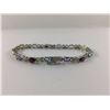 Image 2 : MULTI GEMSTONE AND DIAMOND TENNIS BRACELET, 13 OVAL GEMS, INFINITY LINK, RETAIL $400
