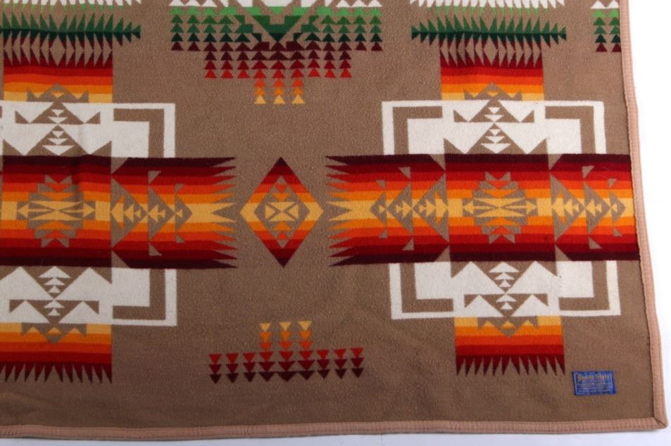 Pendleton Wool Indian Pattern Blanket Beaver State