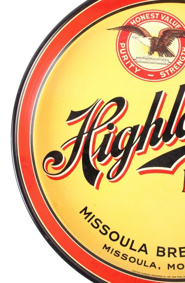 Missoula Brewing Co. Highlander Beer Tray Montana