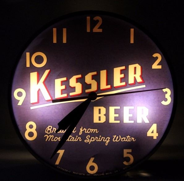 RARE Kessler Beer Clock from Helena Montana