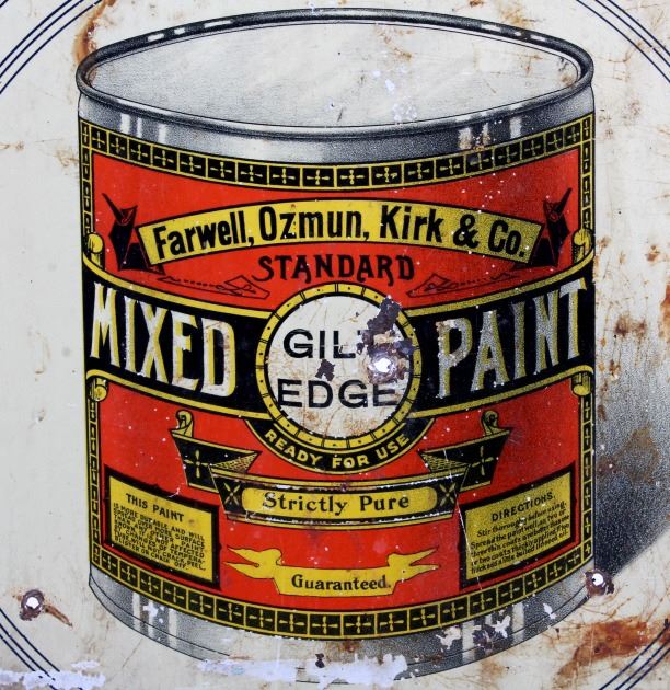 Gilt Edge Mixed Paint Advertising Sign