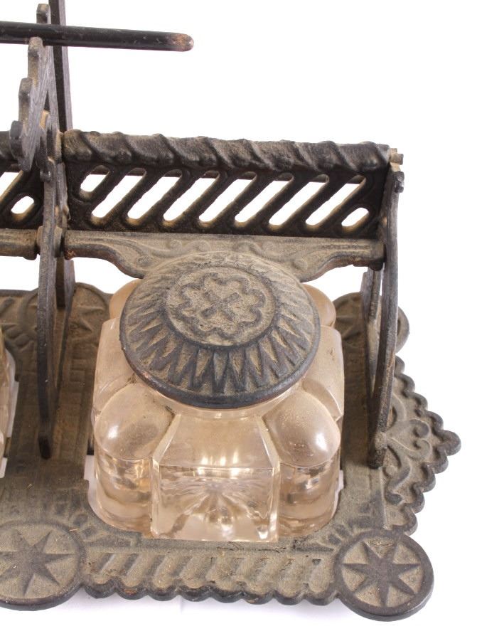 Antique Cast Iron Inkwell