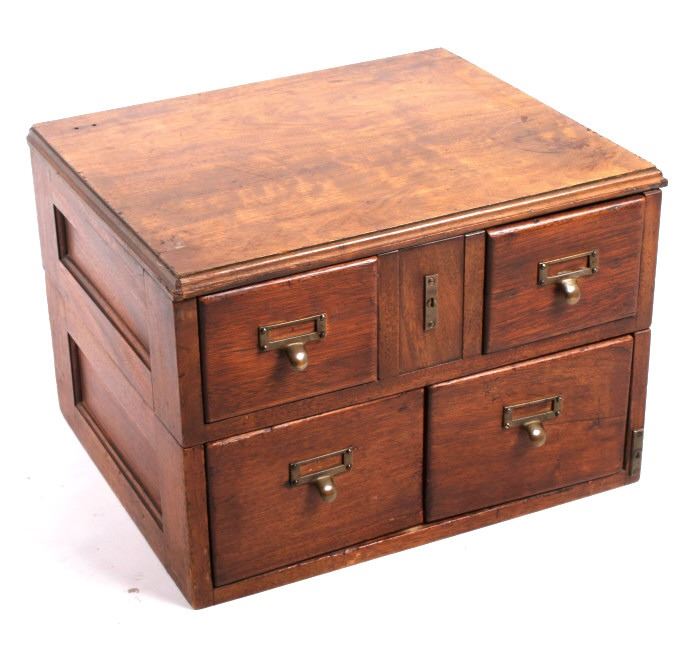 Sectional Wooden Library Card Catalogue Case