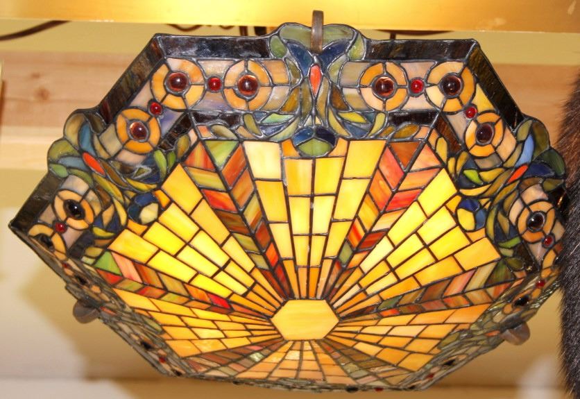 Kichler Mission Style Stained Glass Ceiling Light