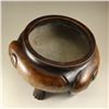 Image 6 : Vintage Chinese Red Copper Inlay Silver Wire Elephant Head 3 Leg Incense Burner