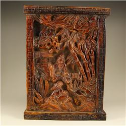 Superb Chinese Qing Dynasty Ox Horn Brush Pot