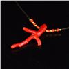 Image 3 : Beautiful Chinese Red Coral Lucky Necklace