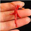Image 4 : Beautiful Chinese Red Coral Lucky Necklace