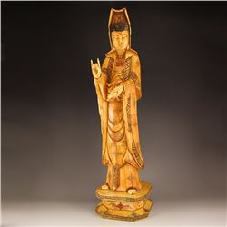 Vintage Chinese Bone Kwan-yin Statue