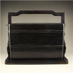 Vintage Chinese Zitan Wood Food Box