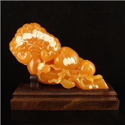 Superb Indonesia Jin Tian Huang Ruyi Statue W Certificate