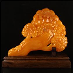 Indonesia Jin Tian Huang Ruyi Statue W Certificate