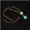 Image 1 : Fine Natural Jadeite Pendant & Gold Chain w Certificate