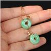 Image 2 : Fine Natural Jadeite Pendant & Gold Chain w Certificate