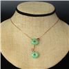 Image 4 : Fine Natural Jadeite Pendant & Gold Chain w Certificate