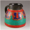 Image 11 : A Set Tibet Black Pottery Inlay Turquoise Teapot & Cups