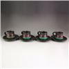 Image 13 : A Set Tibet Black Pottery Inlay Turquoise Teapot & Cups