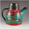 Image 2 : A Set Tibet Black Pottery Inlay Turquoise Teapot & Cups