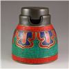 Image 6 : A Set Tibet Black Pottery Inlay Turquoise Teapot & Cups