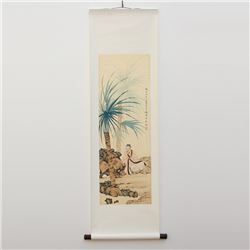 Chinese Watercolour on Xuan Paper Calligraphy & Figure Painting Chen Shaomei 1909-1954