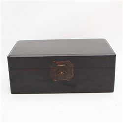 Chinese Zitan Wood Double Layer Jewelry Box