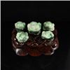 Image 1 : A Set Jadeite / Jade Fortune Toad Statue
