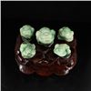 Image 2 : A Set Jadeite / Jade Fortune Toad Statue