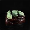 Image 5 : A Set Jadeite / Jade Fortune Toad Statue