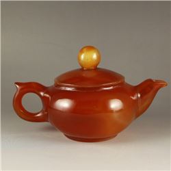 Beautiful Color Chinese Red Agate Teapot