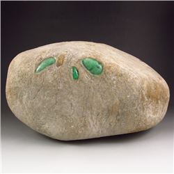Superb Natural Jadeite Original Stone / Gamble Stone Statue