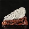 Image 1 : Openwork Chinese Natural White Hetian Jade Ruyi Statue