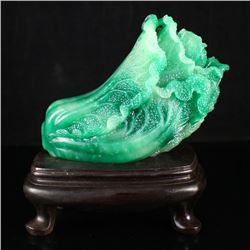 Chinese Shoushan Stone Statue - Fortune Cabbage