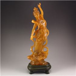 Chinese Shoushan Stone Statue - Feitian Female Deity