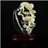 Image 1 : Vintage Natural Jadeite Cranes Statue