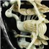 Image 3 : Vintage Natural Jadeite Cranes Statue