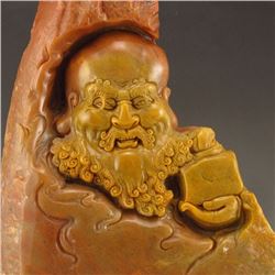 Chinese Shoushan Stone Statue - Dharma