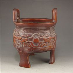 Chinese Bamboo 3 Legs Incense Burner